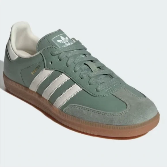 adidas Samba OG Silver Green Gum - Picture 1 of 10